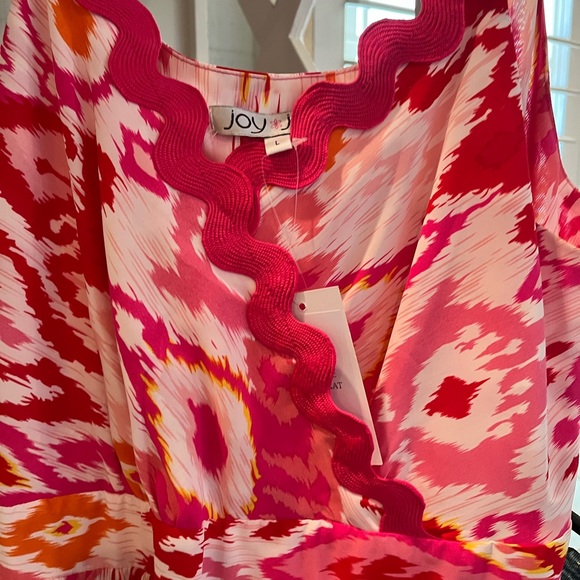 Joy Joy Pink and Orange Patterned Maxi Dress - Picture 2 of 5